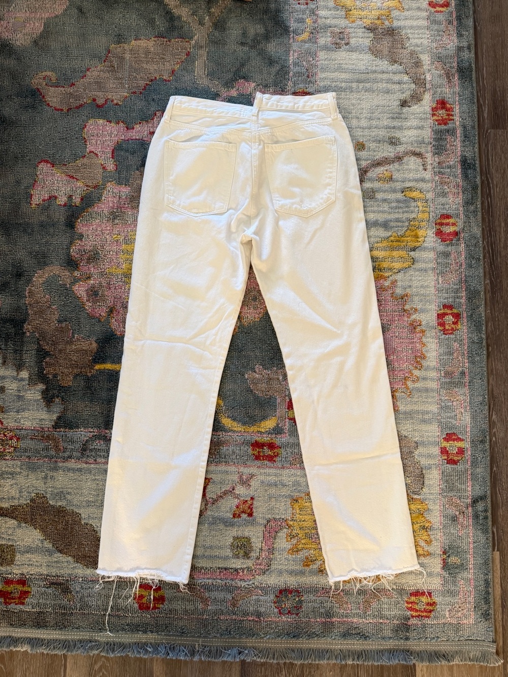 AGOLDE Criss Cross White High-Rise Straight Jeans - Picture 6 of 8